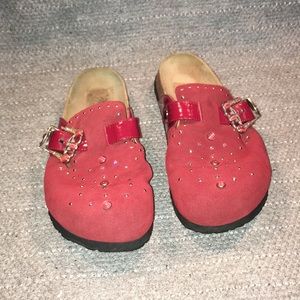 Betula Bling Red Clogs Sz 9.5